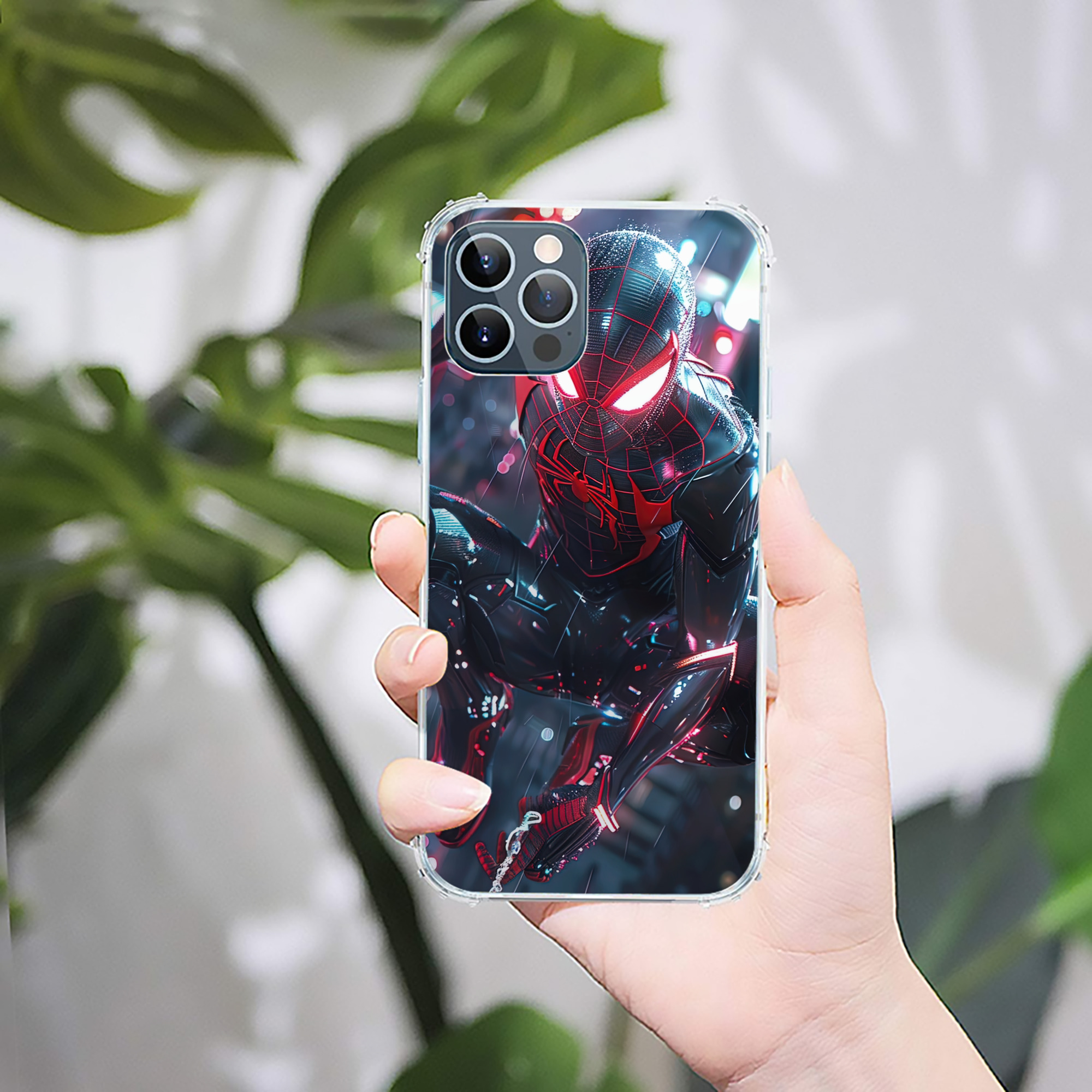 （画像用） Spider Man スパイダーマン 【iPhone 12シリーズ対応】透明スマホケース（クリアソフトケース）